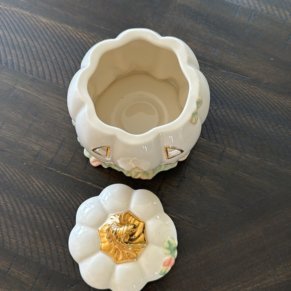 Lenox Pumpkin Votive Holder 5” Tall - Picture 3 of 4